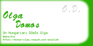 olga domos business card