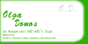 olga domos business card